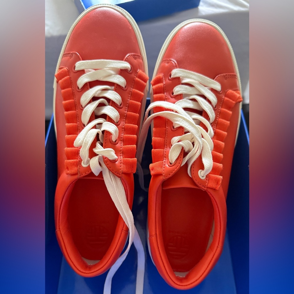 Vibrant Orange Tory Burch  Sneakers